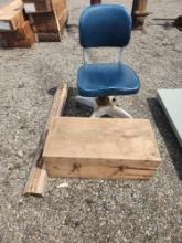 Office Chair, Wooden Box