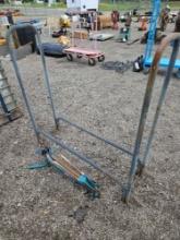 Firewood rack, manual log splitter