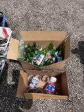 Vintage 7up and Coke bottles