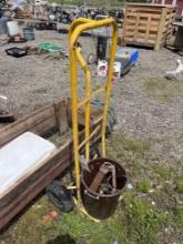 Dolly, grease guns, cooler, planters