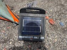 Solar panel for electric fence