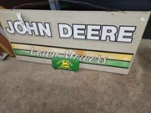 Plastic JD sign, metal JD cover