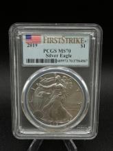 Graded 2019 American Silver Eagle First Strike MS70