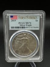 Graded 2019 American Silver Eagle First Strike MS70