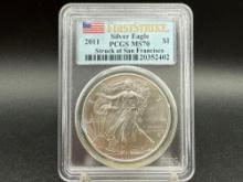 Graded 2011 American Silver Eagle First Strike MS70