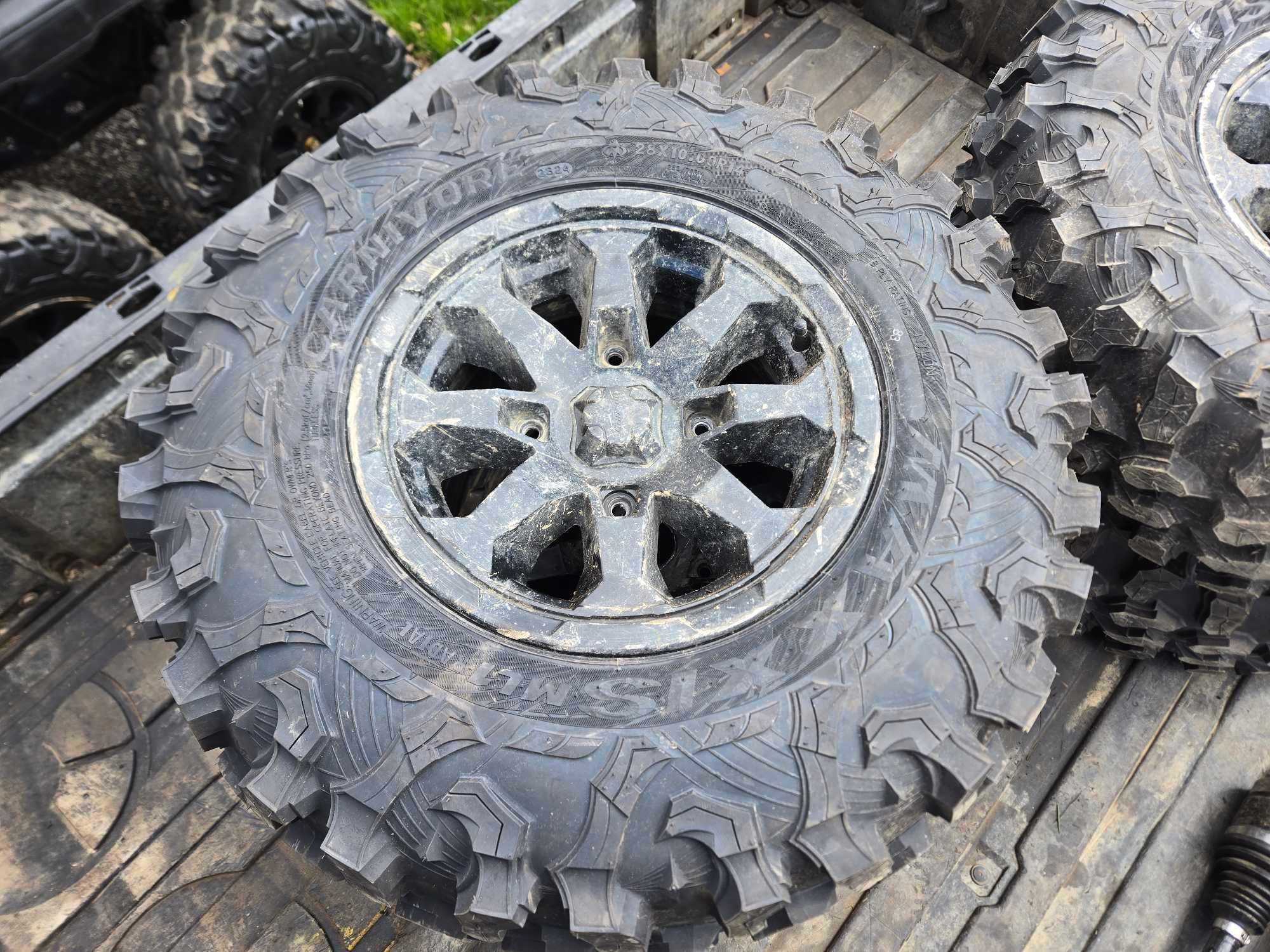 (4) 28x10.00R14 tires on Can-am rims, like new