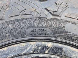 (4) 28x10.00R14 tires on Can-am rims, like new