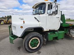 1995 Mack DM690S Roll Back Truck, runs and drives, 20 ft deck with winch