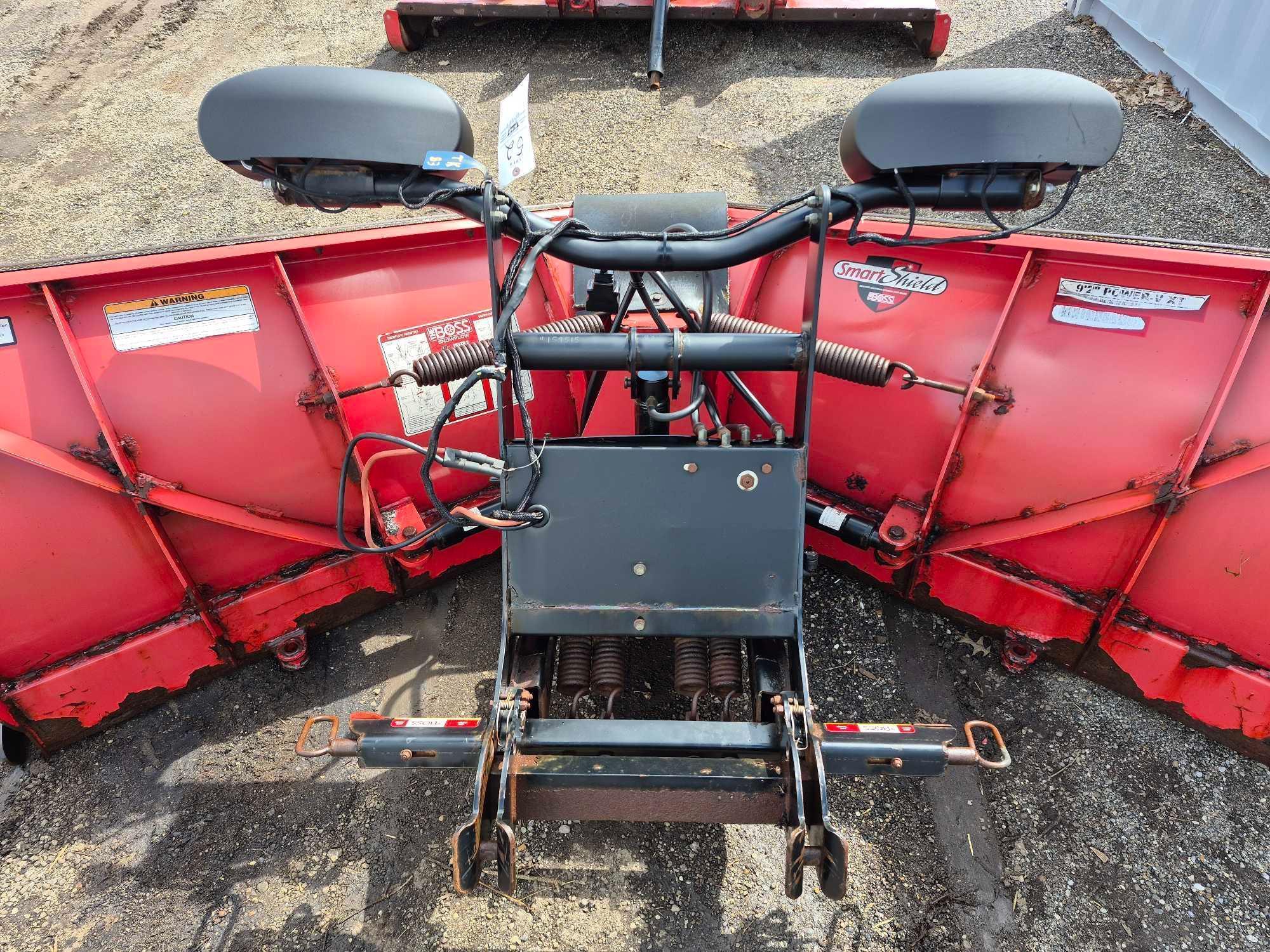 Boss Power-VXT Truck Hydraulic Snow Plow w/ Smart Hitch 2 Mounting System