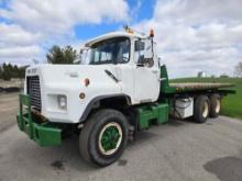 1995 Mack DM690S Roll Back Truck, runs and drives, 20 ft deck with winch