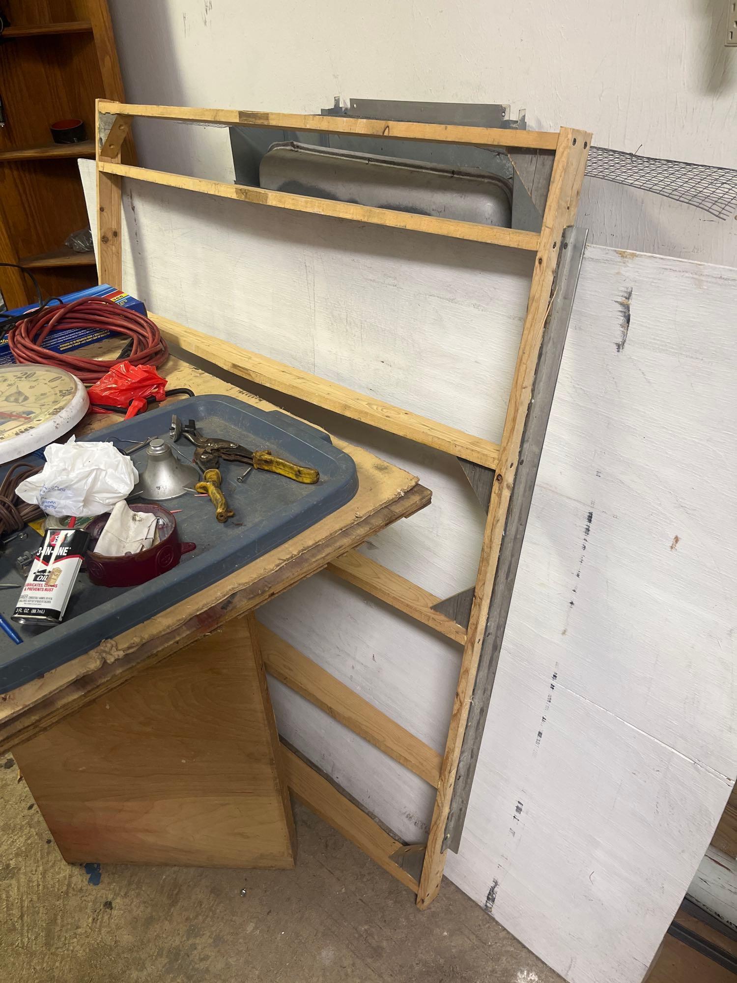 Wood Table / Battery Charger / Extension Cords / Clock / Wood Sheet