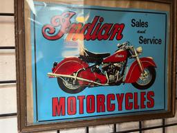 Motorcycle Picture and Sign, I Like Ike, Wood Burner Tools Broad Ax