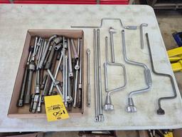 Assortment of Speed Handle Wrenches & Socket Extensions