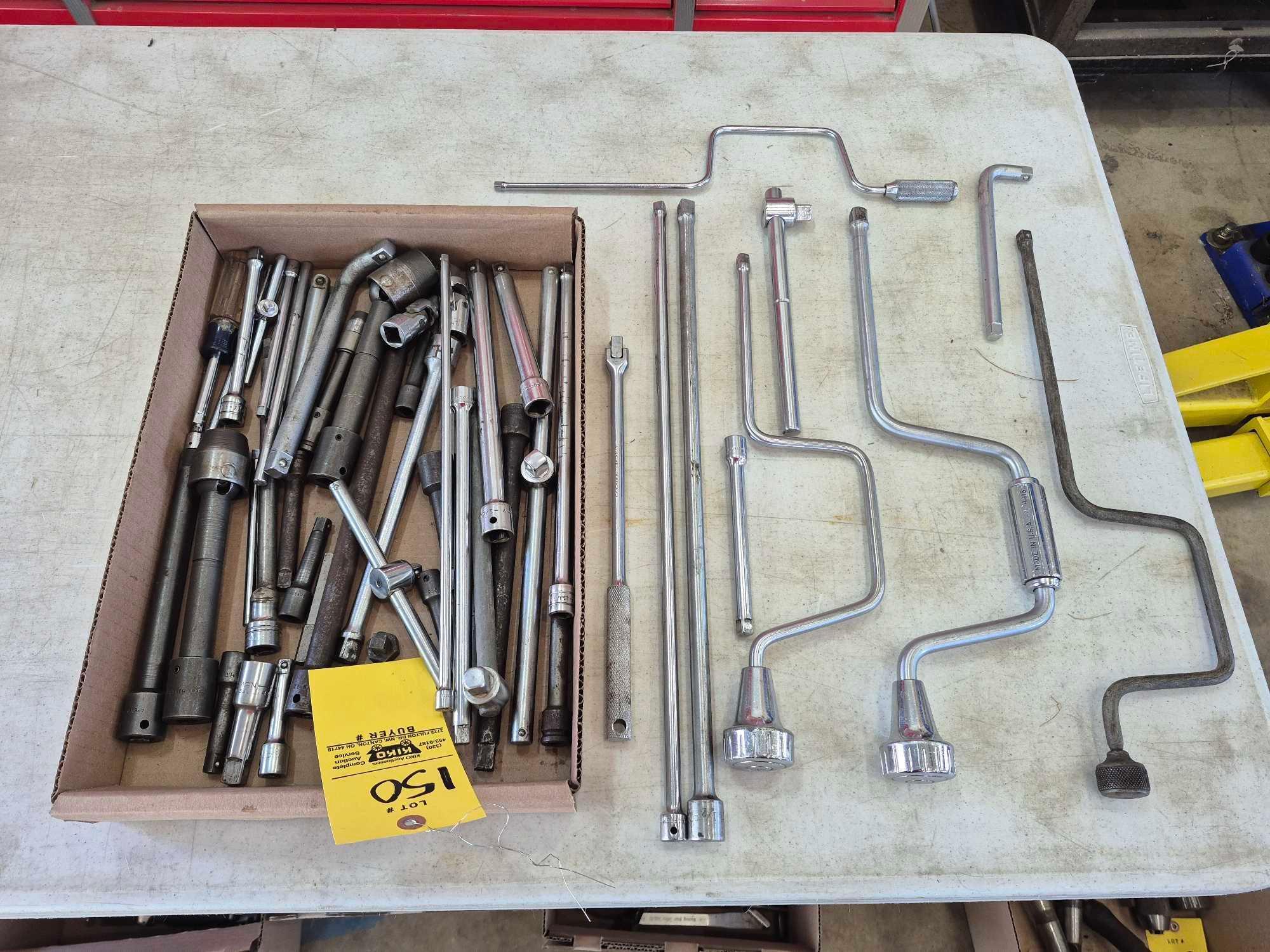 Assortment of Speed Handle Wrenches & Socket Extensions
