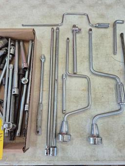 Assortment of Speed Handle Wrenches & Socket Extensions