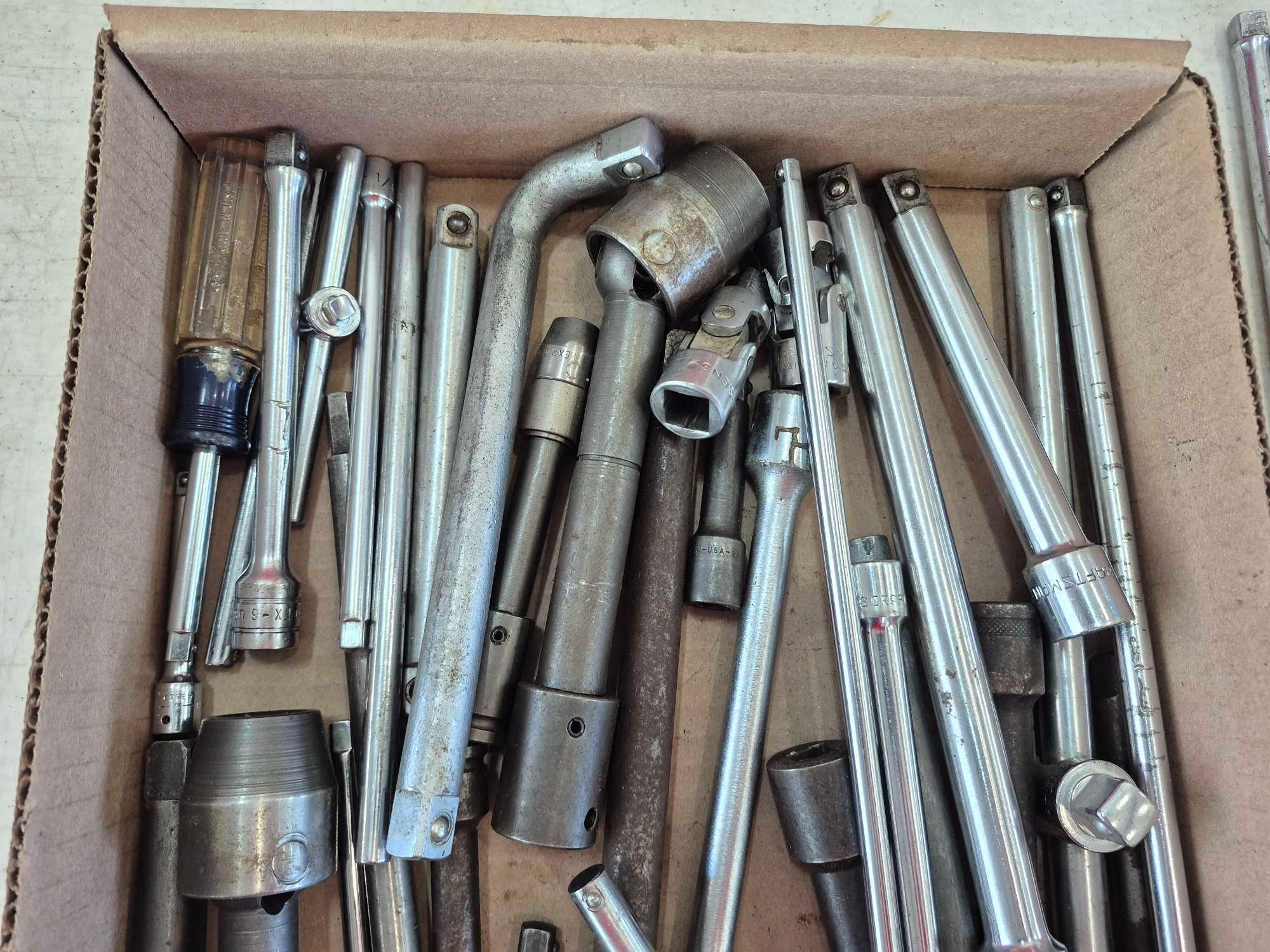 Assortment of Speed Handle Wrenches & Socket Extensions