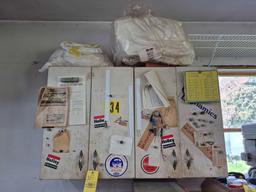 Work Glove Assortment & Cabinet Contents - Hardware, Sanding Discs, Abrasive Pads, Tap Magic, & more
