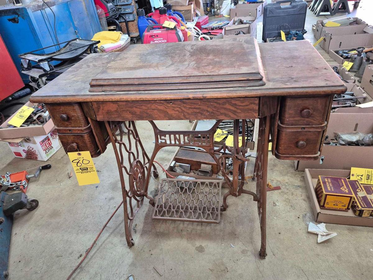 Vintage Singer Sewing Machine with Stand