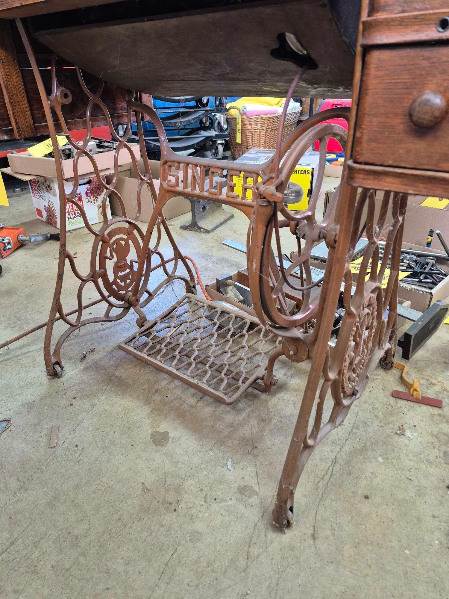 Vintage Singer Sewing Machine with Stand