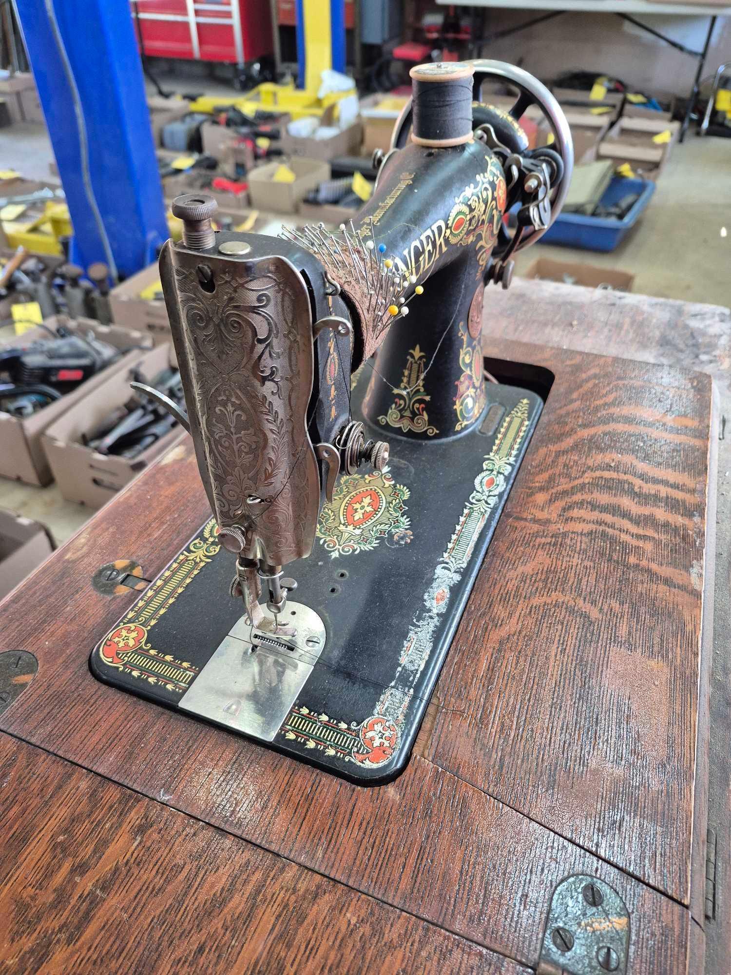 Vintage Singer Sewing Machine with Stand