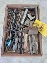 Box of Assorted Dies, Vises, Die Handles, & Other Precision Tooling