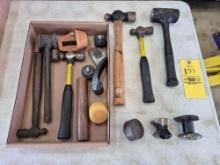 Box of Assorted Hammers, Mallots, & Related Items