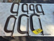 (7) Large Williams & Co. C-Clamps