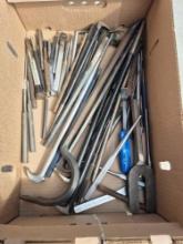 Box of Assorted Punches, Chisels, & Pry Bars