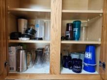 Kitchen Cabinet Contents - Glassware, Tupperware, Baking Items, Candles, & more