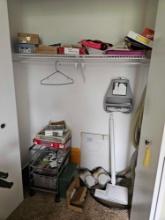 Office Closet Contents - File Folders, Metal Drawered Cart, File Boxes, & more