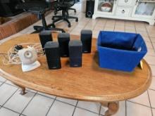 5 Small Bose Speakers & Wiring Assortment
