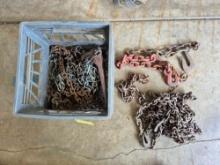 Crate of Assorted Chains - Various Lengths