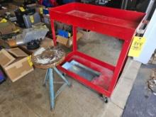 Shop Cart and Stool