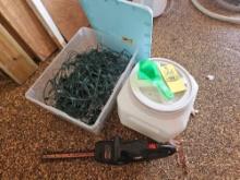 Black and Decker Electric Hedge Trimmer, Storage Container, Christmas Lights