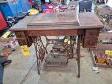 Vintage Singer Sewing Machine with Stand