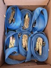 Set of 6 Matching Heavy Duty Ratchet Straps