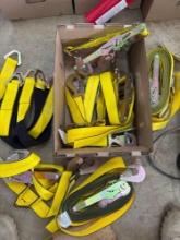 Assortment of Like New Heavy Duty Ratchet Straps