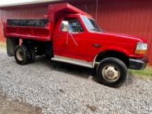 1993 Ford F-350 Dump Truck, Gas, Standard Trans, 4x4, 30,916 Miles;