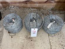 3 Partial Rolls 15.5 gauge High Tensile Barbwire