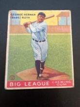 1933 Goudey Babe Ruth No. 144 Baseball Card