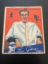 1934 Goudey Lou Gehrig Says Carl Hubbell #12 Baseball Card