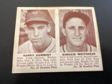 1941 Double Play Gumbert Whitehead #27 #28 Baseball Card