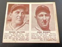 1941 Double Play Solterz Rigney #71 #72 Baseball Card