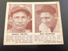 1941 Double Play Meyer Chapman #73 #74 Baseball Card