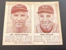 1941 Double Play Krakauskas Feller #77 #78 Baseball Card