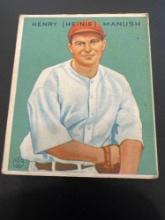 1933 Goudey Big League Manush #107 Baseball Card