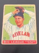 1933 Goudey Big League Willis Hudlin #96 Baseball Cards