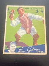 1934 Goudey Lou Gehrig Says Arndt Jorgens No. 72 Baseball Card