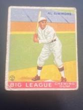1933 Goudey Big League Al Simmons No. 35 Baseball Card