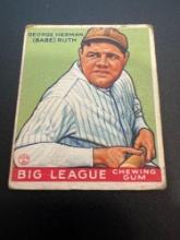 1933 Goudey Babe Ruth No. 181 Baseball Card